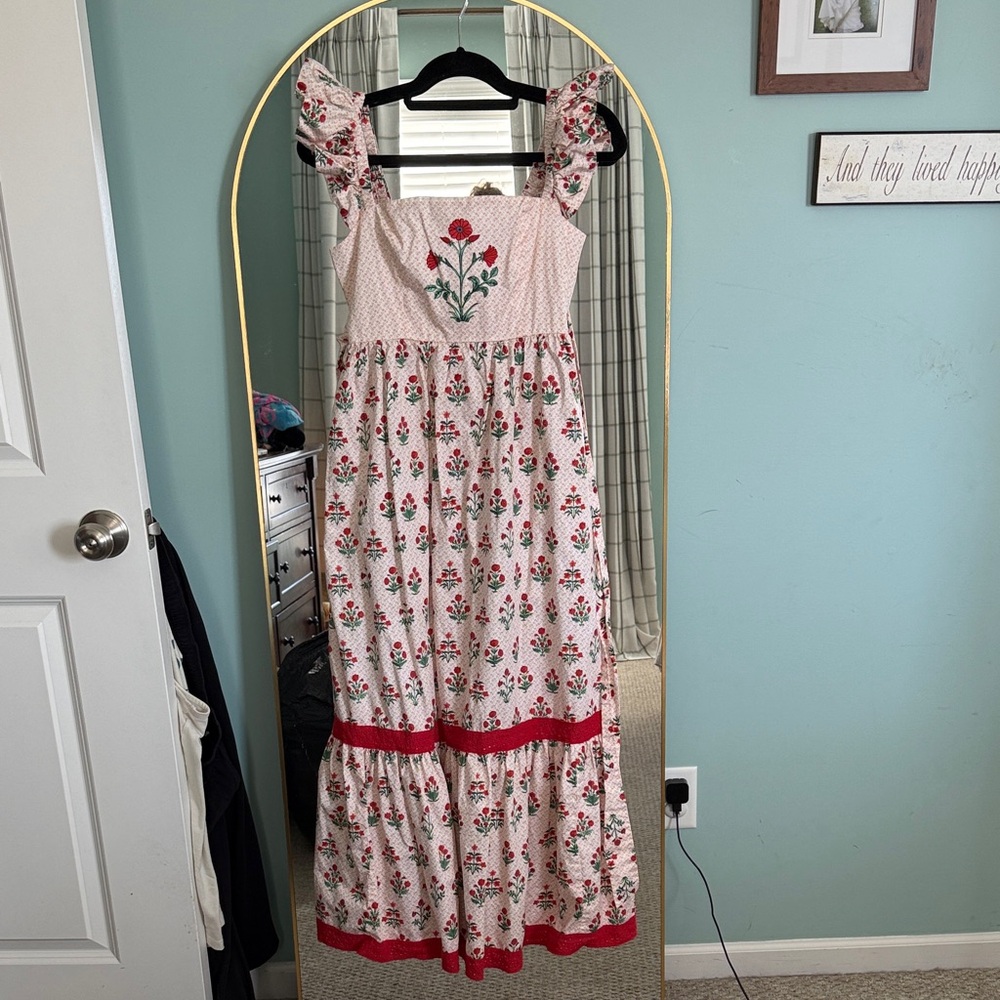 Hill House Pippa Dress in Poppy Block Print